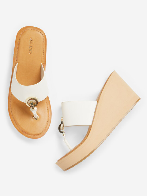 

ALDO Women White Solid Wedges
