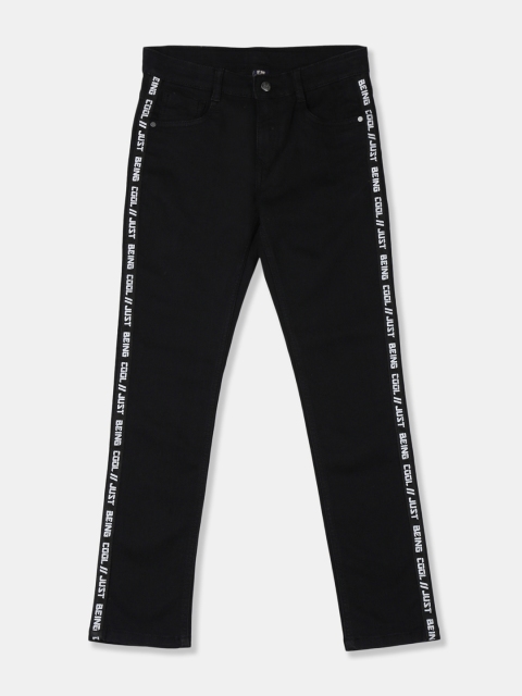 

Flying Machine Boys Black Regular Fit Mid-Rise Clean Look Jeans