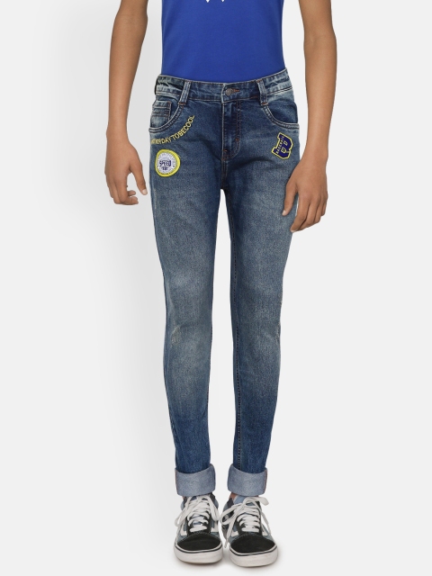 

Flying Machine Boys Blue Skinny Fit Mid-Rise Mildly Distressed Stretchable Jeans