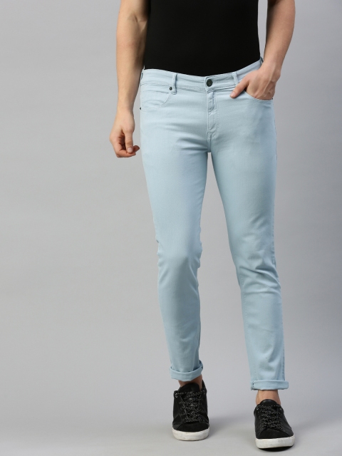 

BEAT LONDON by PEPE JEANS Men Blue Vapour Slim Tapered Clean Look Stretchable Jeans