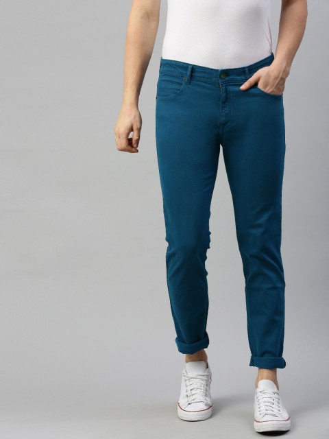 

BEAT LONDON by PEPE JEANS Men Blue Vapour Slim Tapered Clean Look Stretchable Jeans
