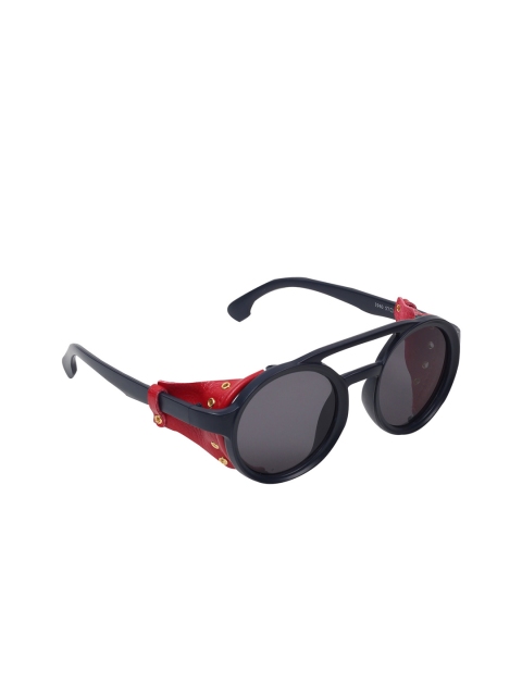 

Swiss Design Unisex Round Sunglasses, Black