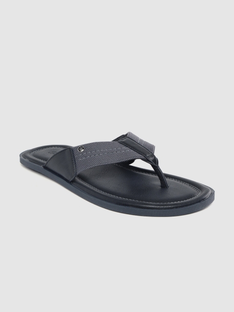 

Louis Philippe Men Charcoal Grey & Black Solid Comfort Sandals