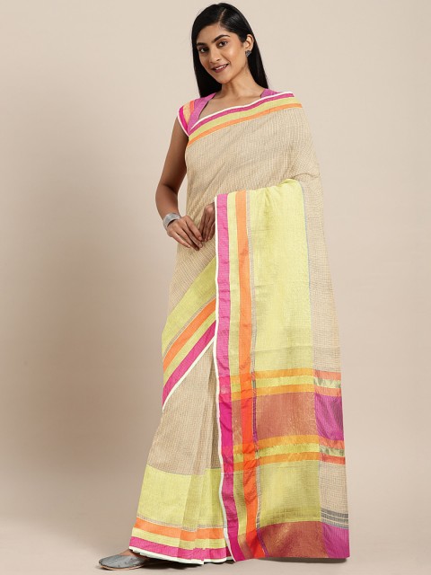 

Mitera Beige Woven Design Kota Saree