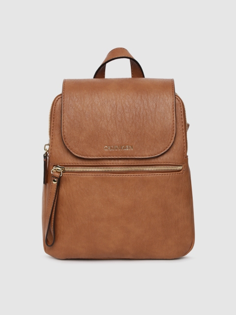 

Calvin Klein Women Camel Brown Solid Backpack