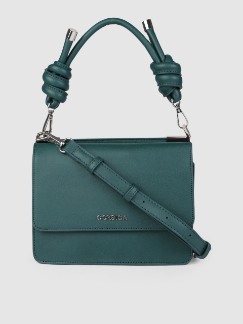 

CORSICA Teal Blue Solid Satchel