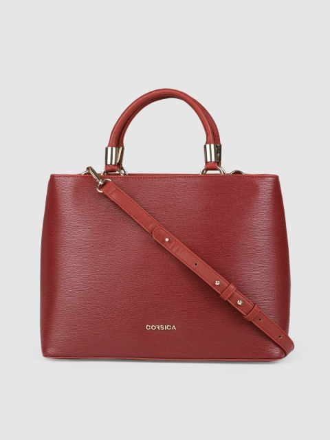 

CORSICA Red Solid Handheld Bag