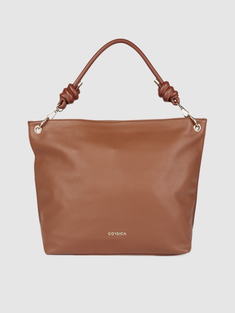

CORSICA Tan Brown Solid Handheld Bag