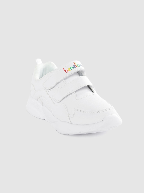 

United Colors of Benetton Kids White Solid Sneakers