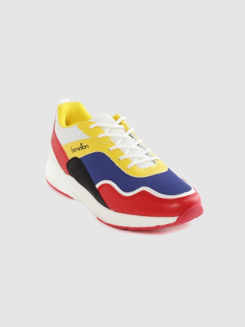 

United Colors of Benetton Kids Red & Blue Colourblocked Sneakers