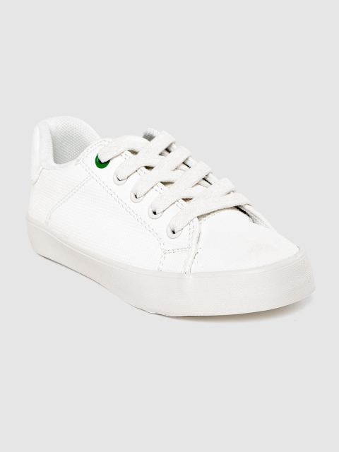 

United Colors of Benetton Kids White Textured Sneakers