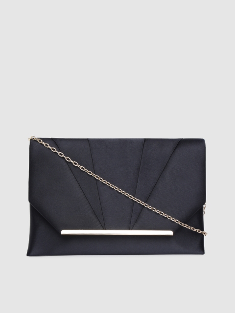 

Accessorize Women Navy Blue Solid Structured Sling Bag