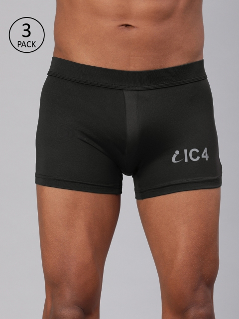 

IC4 Men Pack of 3 Black Solid Trunks 0267BP3