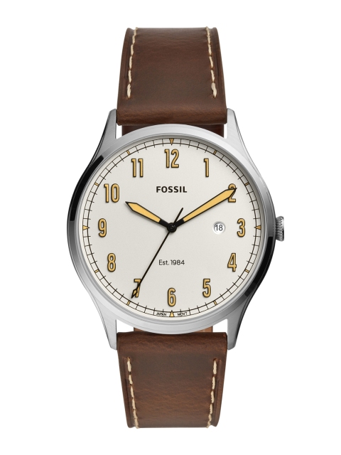 

Fossil Men Cream-Coloured Forrester Analogue Watch FS5589