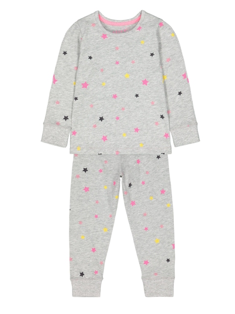

mothercare Girls Grey Printed Night suit