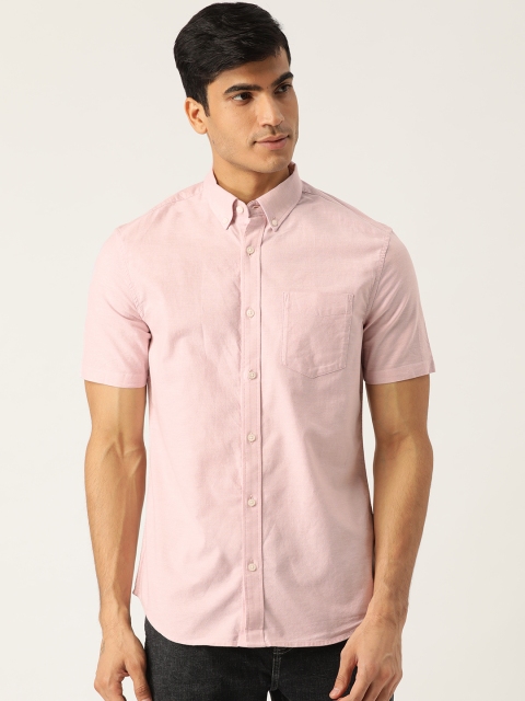 

Marks & Spencer Men Pink Regular Fit Easy To Iron Solid Casual Shirt