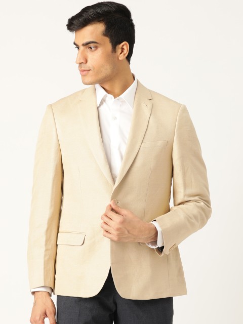 

Marks & Spencer Men Beige Slim Fit Solid Single-Breasted Formal Blazer