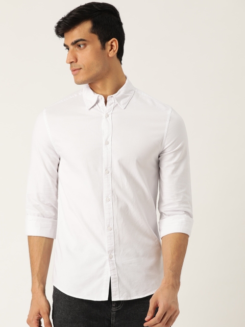 

Marks & Spencer Men White Slim Fit Solid Knitted Casual Shirt