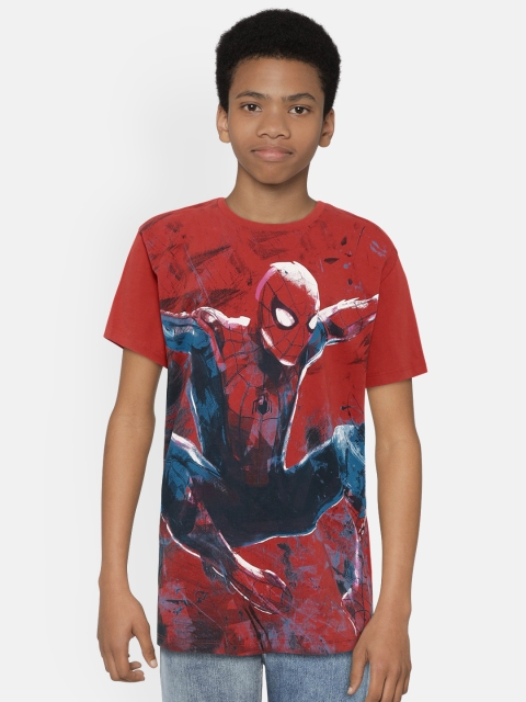 

Pepe Jeans Boys Red & Teal Blue Spiderman Print T-shirt