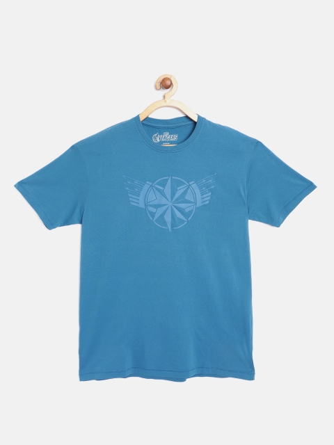 

Pepe Jeans Boys Blue Captain Marvel Print Round Neck Pure Cotton T-shirt
