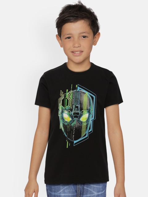 

Pepe Jeans Boys Black & Green Spiderman Print Round Neck T-shirt