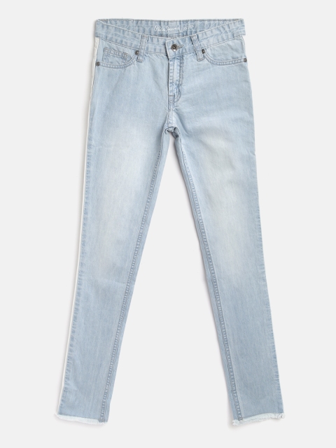 

Pepe Jeans Boys Blue Straight Fit Mid-Rise Clean Look Jeans With Side Stripe