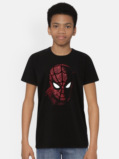 

Pepe Jeans Boys Black & Red Spiderman Print Round Neck T-shirt