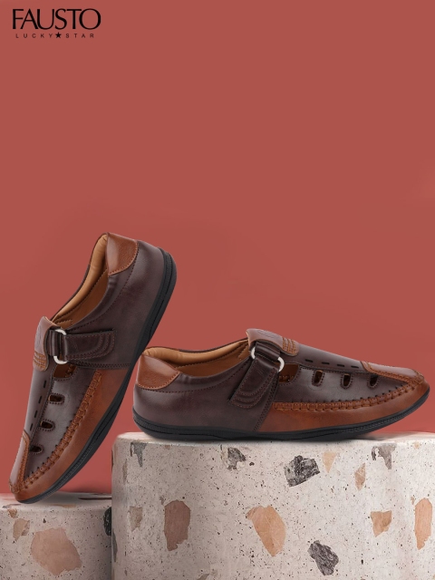 

FAUSTO Men Brown Shoe-Style Sandals