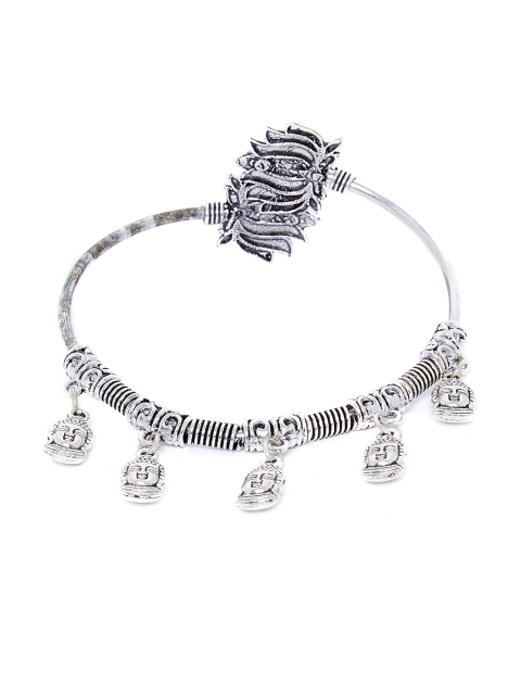 

ZeroKaata Women Silver-Plated Oxidised Cuff Bracelet