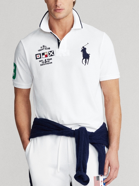 

Polo Ralph Lauren Men Custom Slim Fit Mesh Polo, White