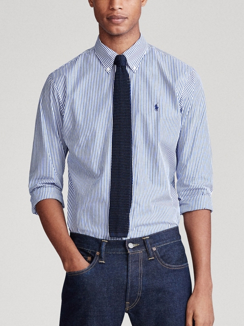 

Polo Ralph Lauren Custom Fit Striped Shirt, White