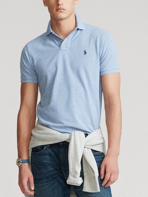 

Polo Ralph Lauren Men Custom Slim Fit Mesh Polo, Blue