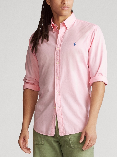 

Polo Ralph Lauren Men Pink Slim Fit Solid Casual Shirt