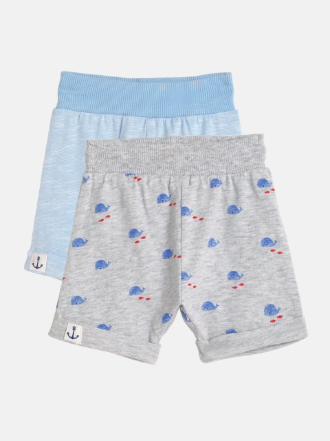 

mothercare Boys Pack of 2 Regular Fit Shorts, Grey