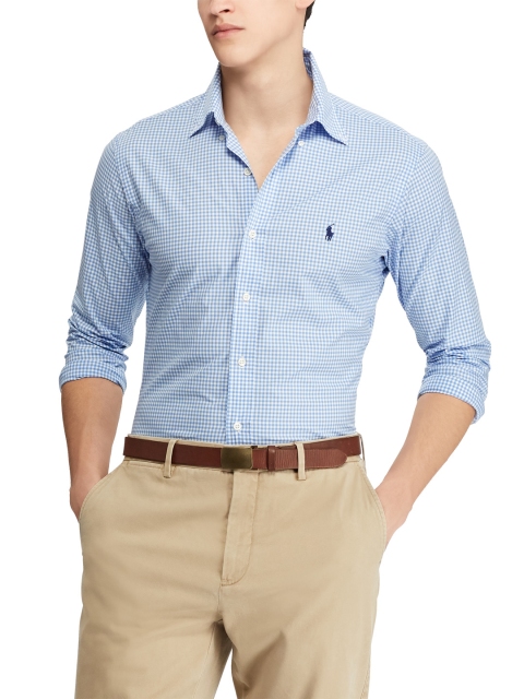 

Polo Ralph Lauren Slim Fit Checked Poplin Shirt, Blue