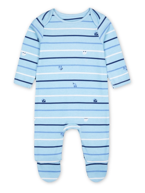 

mothercare Boys Striped Sleepsuit, Blue