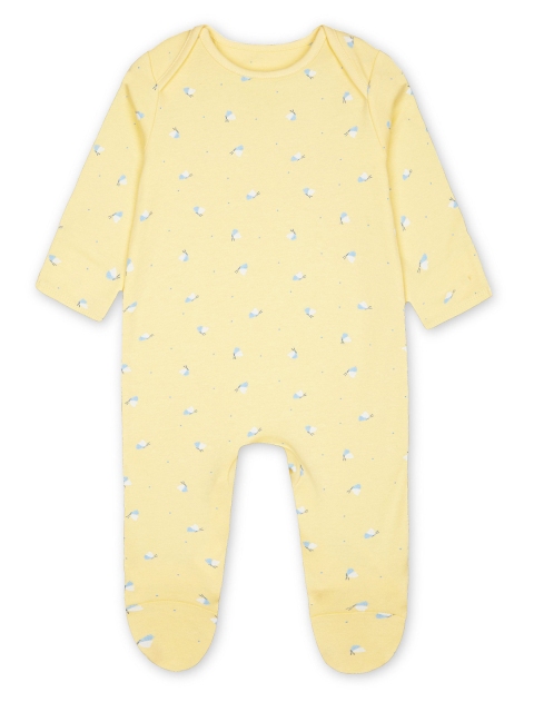 

mothercare Infant Girls Yellow Printed Sleepsuit