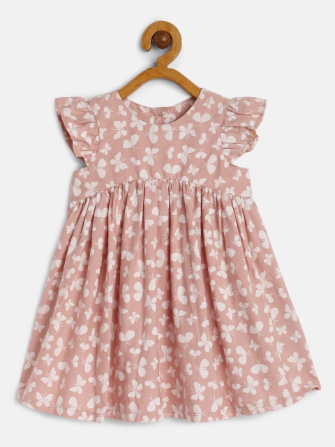 

mothercare Girls Pink Printed Fit and Flare Dress