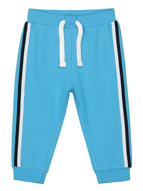 Boys Blue Solid Joggers