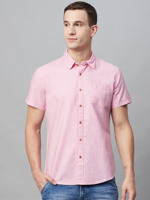 

BEAT LONDON by PEPE JEANS Men Pink Slim Fit Solid Casual Shirt