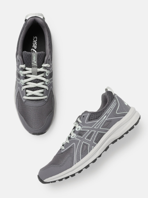 

ASICS Women Grey Woven Design Trail Scout Running Shoes