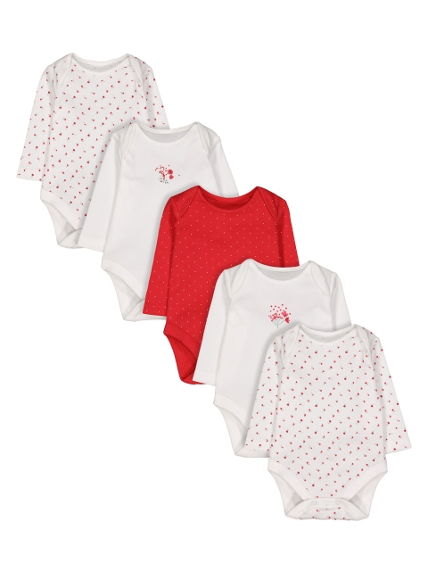 

mothercare Girls Pack of 5 Bodysuits, Off white