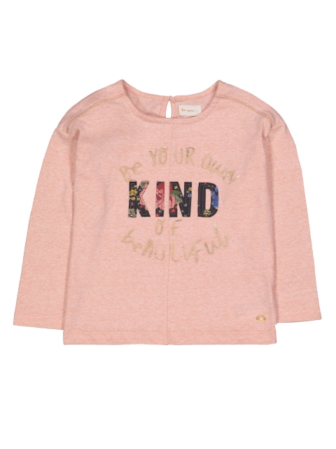 

mothercare Girls Peach-Coloured Printed Round Neck T-shirt