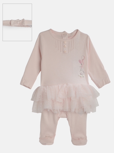 

mothercare Girls Pink Solid Romper