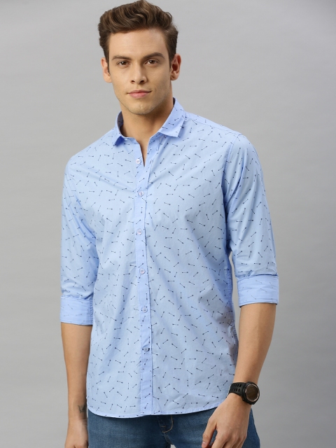 

Mast & Harbour Men Blue Regular Fit Printed Casual Shirt