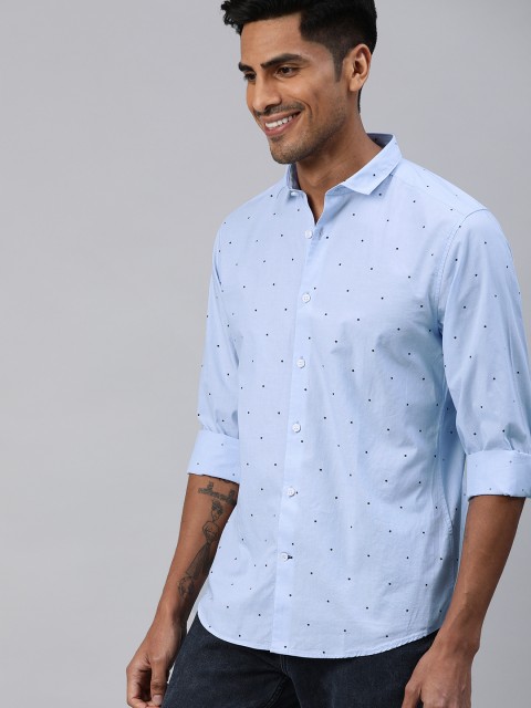 

Mast & Harbour Men Blue Slim Fit Conversational Printed Casual Shirt
