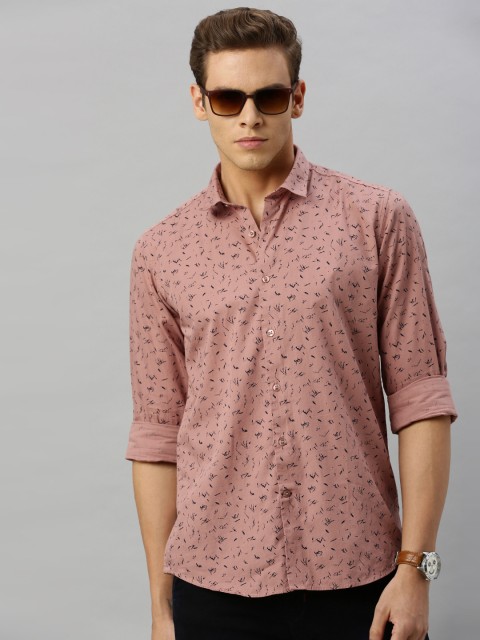

Mast & Harbour Men Pink & Black Regular Fit Printed Casual Shirt