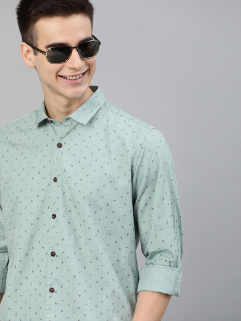 

Mast & Harbour Men Green Slim Fit Floral Printed Casual Shirt