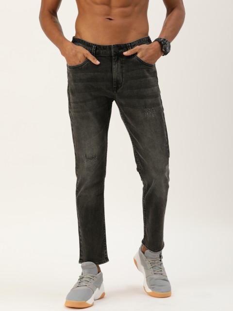

Moda Rapido Men Black Slim Fit Mid-Rise Low Distress Stretchable Jeans