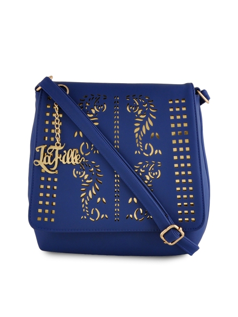 

LaFille Blue Textured Handheld Bag